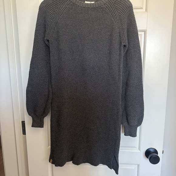 tentree Dark Gray High Line Knit Sweater Dress - Picture 6 of 6